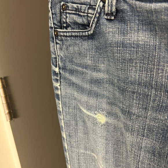 James Jeans Y2K sz. 27 vintage jeans in GUC Blue Boot Cut/Flair Distressed Denim - Picture 9 of 15